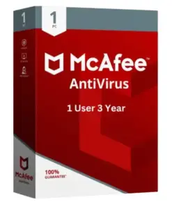 McAfee Antivirus 1 User 3 Years