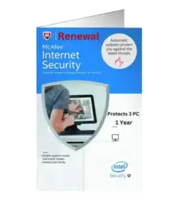 McAfee Internet Security 3 Pc 1 Year