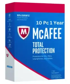 Mcafee Total Protection 10 User 1 Year