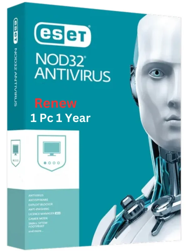 Renew Eset Nod32 Antivirus 1 Pc 1 Year