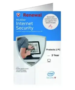 Renew Mcafee Internet Security 1 User 3 Years