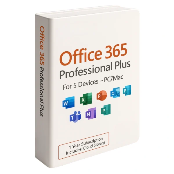 Office 365 Pro Plus – 5 Devices PC/MAC/MOBILE