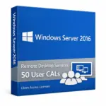 Windows Server 2016 RDS 50 User CAL license key digital product image for remote desktop access