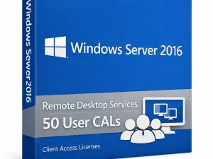 Windows Server 2016 RDS 50 User CAL license key digital product image for remote desktop access