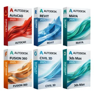 Autodesk Single Software 2025 boxes AutoCAD Revit Maya Fusion 360 Civil 3D 3ds Max design tools