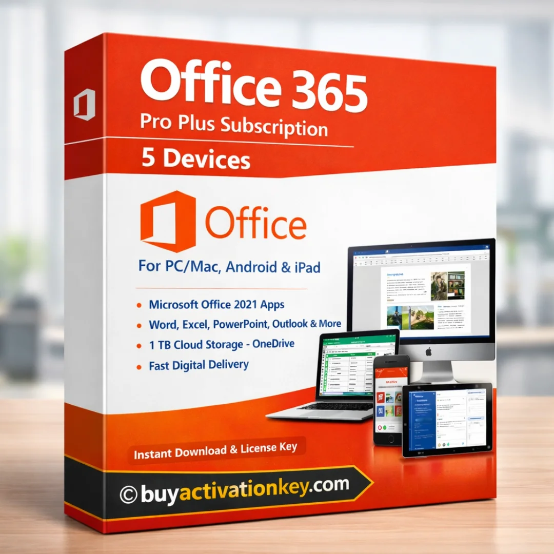 office 365 pro plus 5 devices box image subscription plan