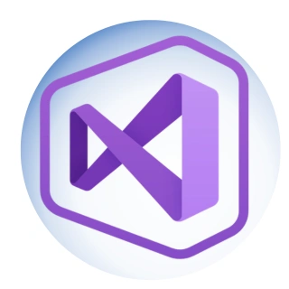 Visual Studio coding software icon developer programming tool purple logo