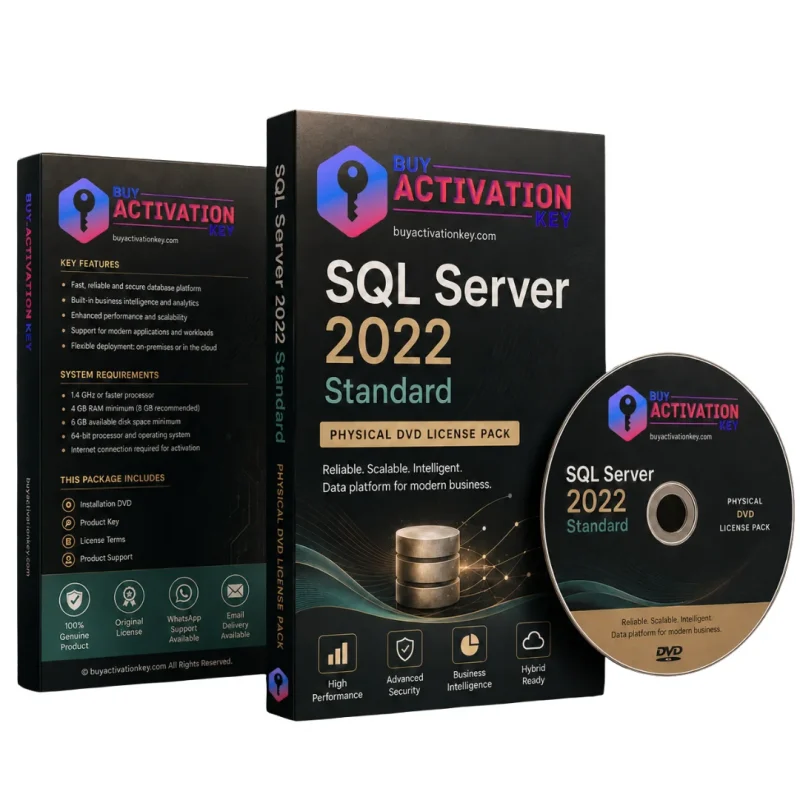SQL Server 2022 Standard Physical DVD License Pack