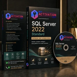 SQL Server 2022 Standard physical DVD license pack with original license key