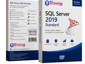 SQL Server 2019 Standard physical DVD license pack with original license key packaging and courier delivery