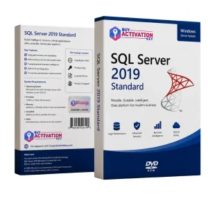 SQL Server 2019 Standard physical DVD license pack with original license key packaging and courier delivery