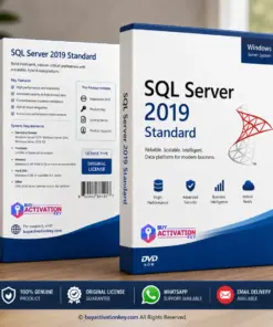 Buy SQL Server 2019 Standard Physical DVD License Pack online with courier delivery, original license key packaging, safe online activation, and update-supported use.
